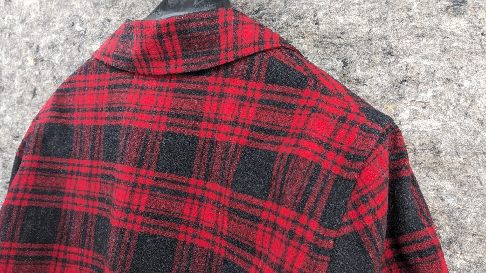 PENDLETON Red Wool Jacket Shadow Plaid Vintage Me… - image 10