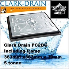 Clark Drain PC2BG 5 tonne 300mm x 300mm Inspection Manhole Cover Cover & Frame
