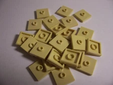 LEGO - 2x2 TAN SMOOTH TILES w/ Top Stud  - (25 pieces) - BRAND NEW! 
