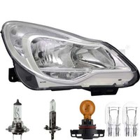 Scheinwerfer Rechts Chrom H1/H7/PSY24W FüR Opel Corsa D S07 Inkl. Osram Lampen