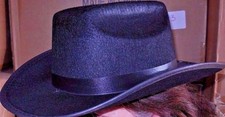 2 DOZEN Dance COSTUME Black Felt Cowboy Hats Med or Lge Size adult theatrical
