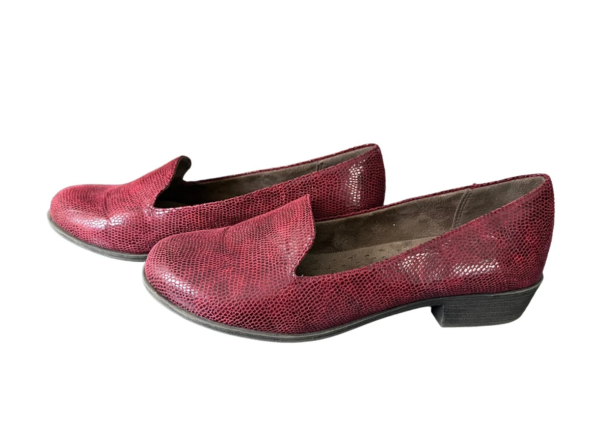 Dark red loafers womens sale