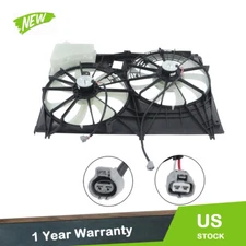 Dual Engine Radiator Cooling Fan Assembly 163630P230 For 14-19 Toyota Highlander