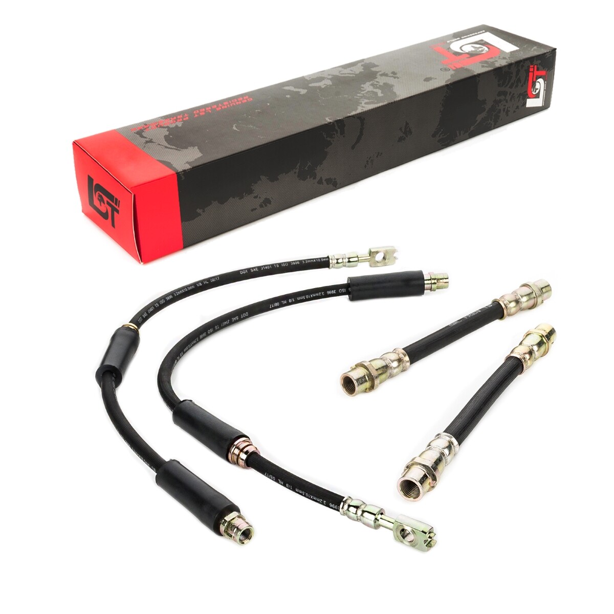 4x Brake Line Hose Set Front Rear for VW NEW BEETLE 9C RSI 3.2 4motion