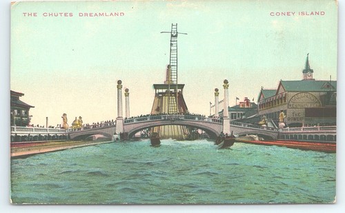 Postcard The Chutes Dreamland Coney Island New York