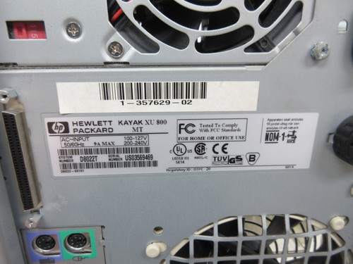 Hewlett Packard HP Kayak XU800 PC Workstation Intel Pentium 3 for Parts / Repair - Picture 10 of 11