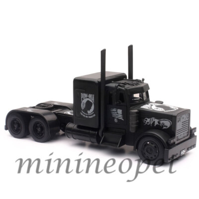 NEW RAY 11643 BLACK OUT MIA POW PETERBILT INTERNATIONAL TRUCK CAB 1/32 BLACK