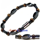 Accents Kingdom Men's Magnetic Hematite Tiger's Eye Bead Bracelet 8.5"
