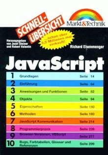 Schnellübersicht JavaScript von Richard Eisenmenger | Buch | Zustand sehr gut