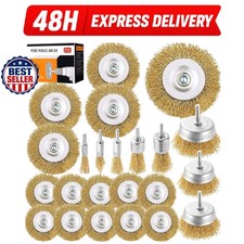 Wire Wheel Brush Cup Brushes Set, 23 Pack Steel Wire Brush Kit