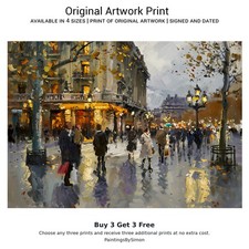 Autumn City Evening on Matte Paper | Atmospheric Wall Art | Buy 3 Get 3 Free