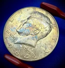 1964 Kennedy Half Dollar – 90% Silver – Toned –AU Details
