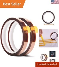 2 Rolls 10mm X 33m 108ft Heat Tape,Adhesive Heat Resistant / Transfer Tape, H...