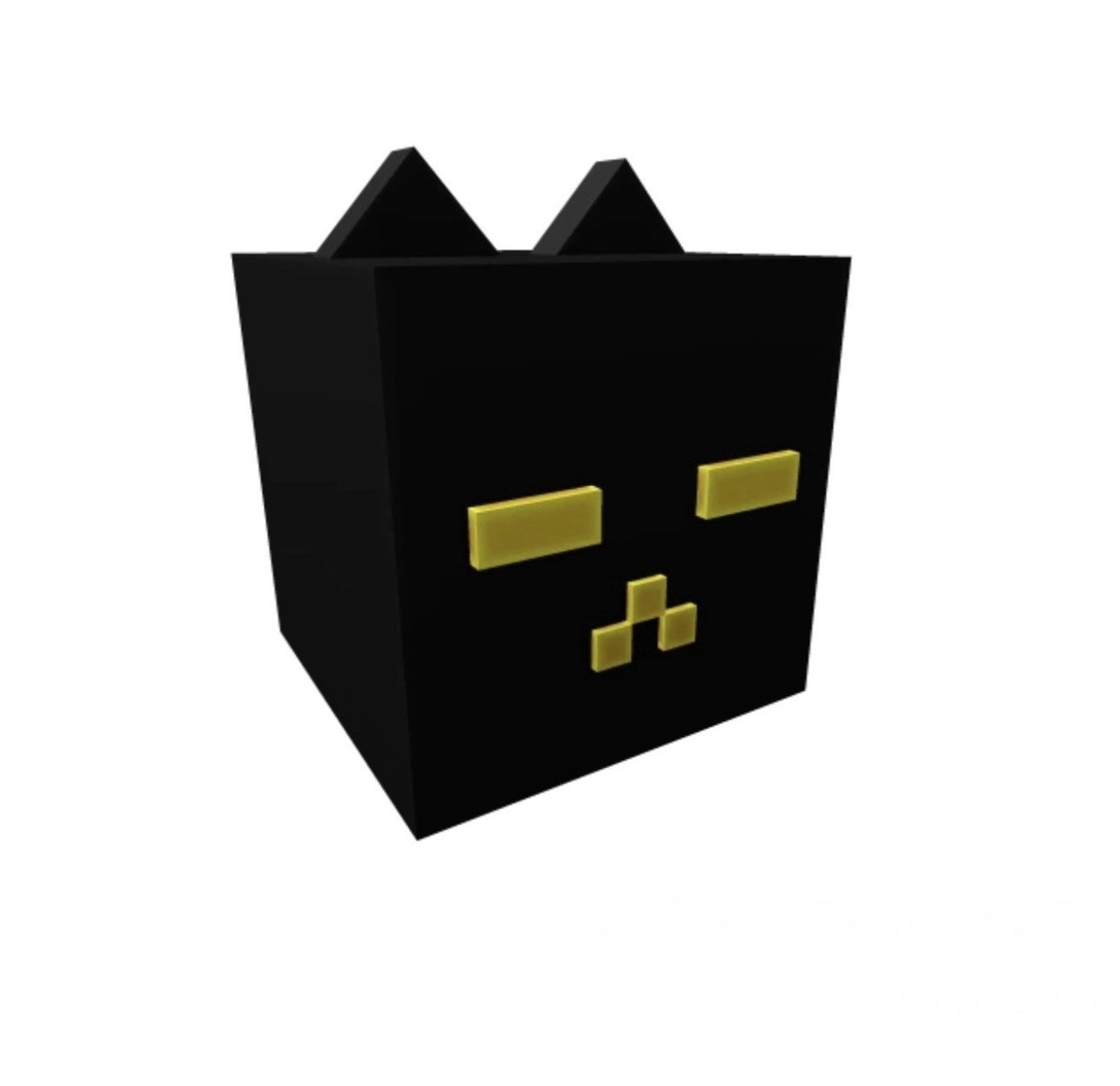 Robl0x | Black Block Kitty Hat Black Cat Face Series 9/7 Chaser