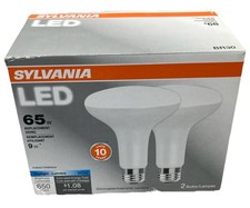 Sylvania LED Light Bulbs Dimmable 650 Lumens , 9 Watts, 2 Pack. 105 .