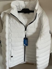 Giacca donna bianca Nautica impermeabile elasticizzata nuova con cappuccio staccabile Lge