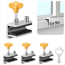 4 Sets Adjustable Window Locks Sliding Window Stopper Window Security for Home