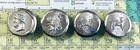 HOWARD EICHEN ANAHEIM METAL USVI .999 SILVER SET SUN, ROMAN HEAD, CHARIOT, BULL