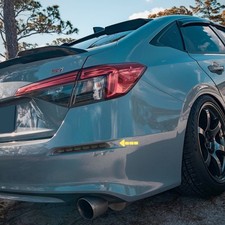 Smoked Led Rear Bumper Reflector Light Fits Honda Civic Sedan 2022-2026 Pair