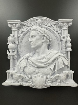 Julius Caesar Roman Emperor Wall Plaque Classical Ancient Rome Decor Bust 8x8x2 