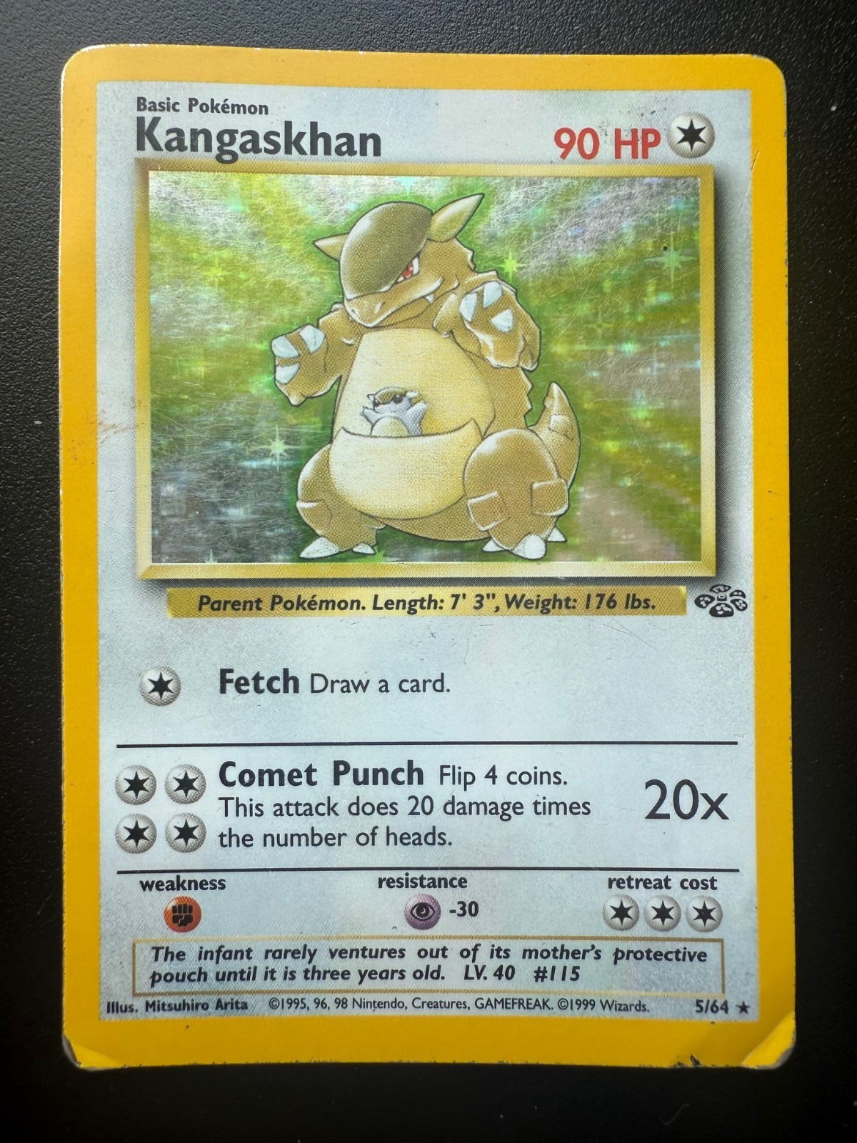 Kangaskhan 5/64 Jungle Holo Rare Pokemon Trading Card