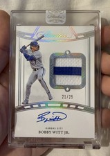 2024 Panini Flawless Bobby Witt Jr. Patch Auto [ Player - Worn 21/25] #FSM-BWJ