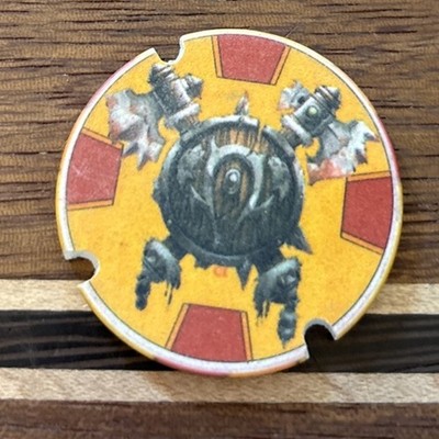 Vintage Unidentified Casino Roulette Poker Gaming Chip Notched
