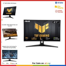 27 Inch QHD 2560x1440 180Hz Fast IPS 1ms Gaming Monitor HDR FreeSync G-Sync