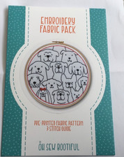 New  Oh Sew Bootiful  Embroidery Fabric Pack DOGS