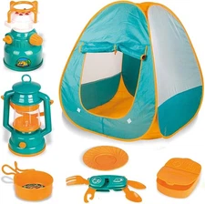 Kids Camping Set with Pop Up Tent - Little Explorers Playhouse Toddler Toys for 