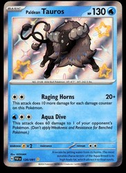 Paldean Tauros 120/091 Shiny Rare Paldean Fates