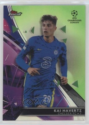 2021-22 Finest UEFA Champions League Neon Green Refractor 28/99 Kai Havertz 0p1e