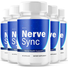  5 Pack Nerve Sync Nootropic All Natural Super Brain Supplement 300 Capsules