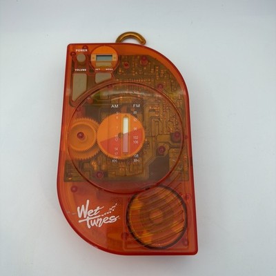 Vintage Orange Wet Tunes AM/FM Radio Works