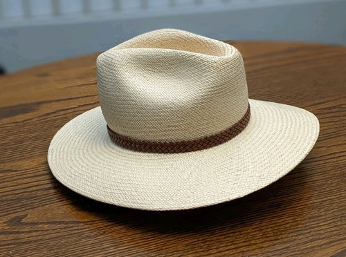 Vtg Fiesta Hat Sz S Santa Barbara Straw Hat Sun Safari USA Made