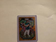 Football Trading card - Trevor Lawrence-Golden Prizm Laser Rookie card. rookie card picture