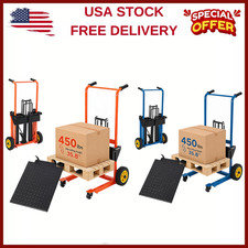Material Lift Winch Stacker, Hydraulic Lift Table Cart 36" Lift Height 450 lbs