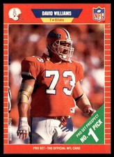 1989 PRO SET DAVID WILLIAMS #496 RC HOUSTON OILERS 2213