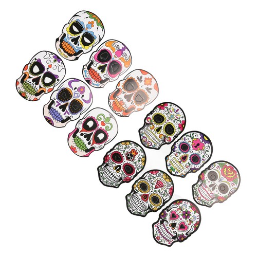 12pcs Day Of The Dead Mask With Elastic Band Attractive Halloween Mask For Ha UK - Picture 17 of 23