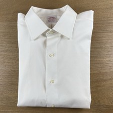 Brooks Brothers Men L 16.5-34 Shirt Madison Fit French Cuff Cotton Stretch White