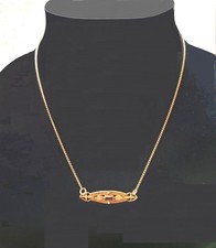 Antique 10K Gold AMETHYST Pendant on 14K Gold Chain, Necklace