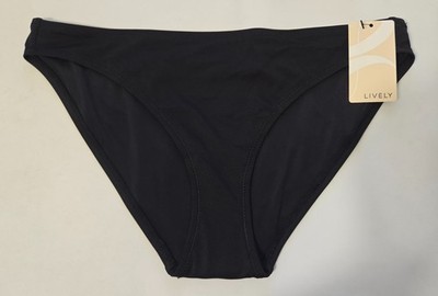 Lively Women's Jet Black Bikini Bottom Swimwear 2110S NWT
