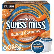 Swiss Miss Salted Caramel Hot Cocoa, Keurig Single Serve 10 Count Pack of 6
