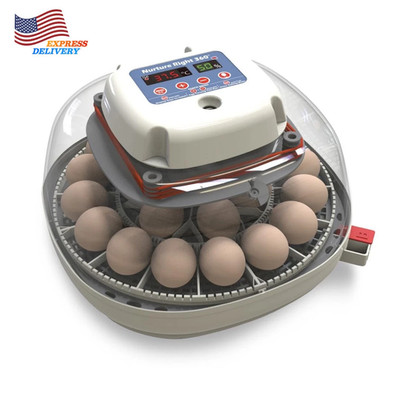 Nurture Right Egg Incubator for Hatching Chicks Holds 12-22 Eggs 360 Degree View