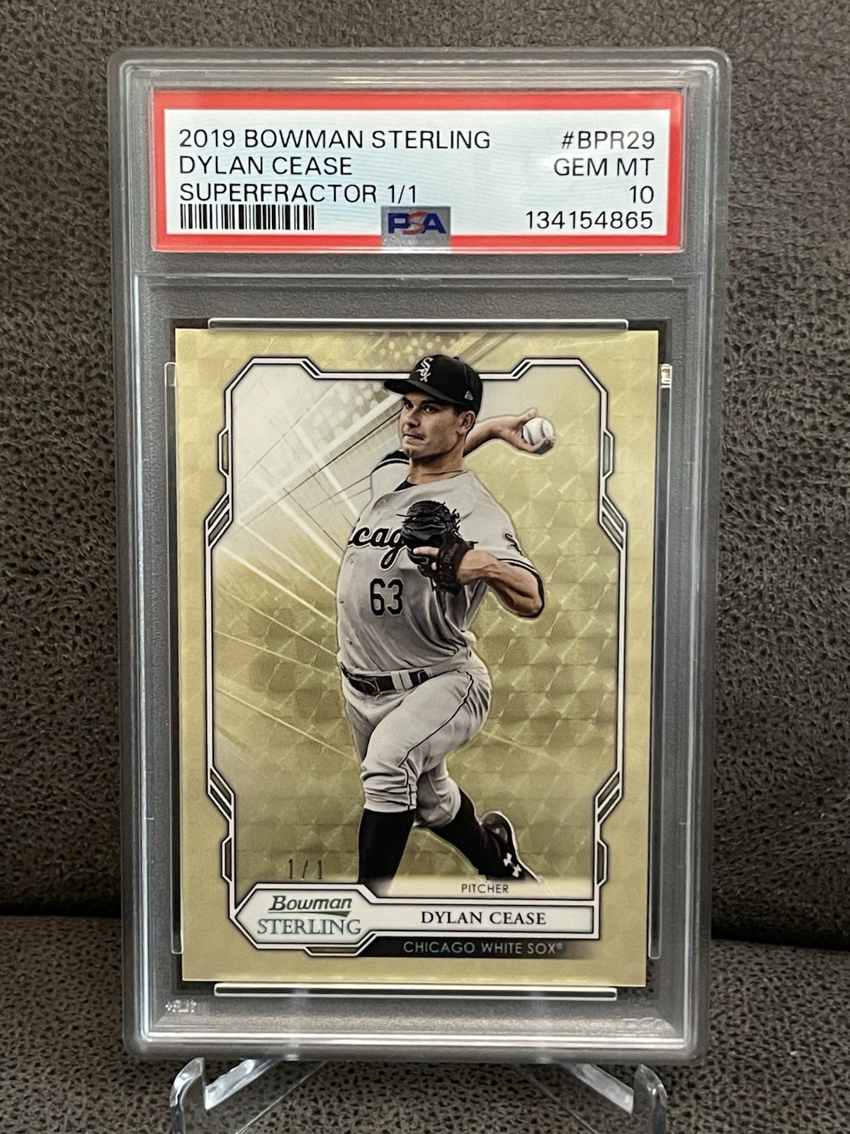 Dylan Cease 2019 Bowman Sterling Superfractor #1/1 One Of One White Sox PSA 10