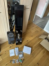 Kinkibos Tower Shower Panel with Mixer and Shelf Shower Column Steel Black