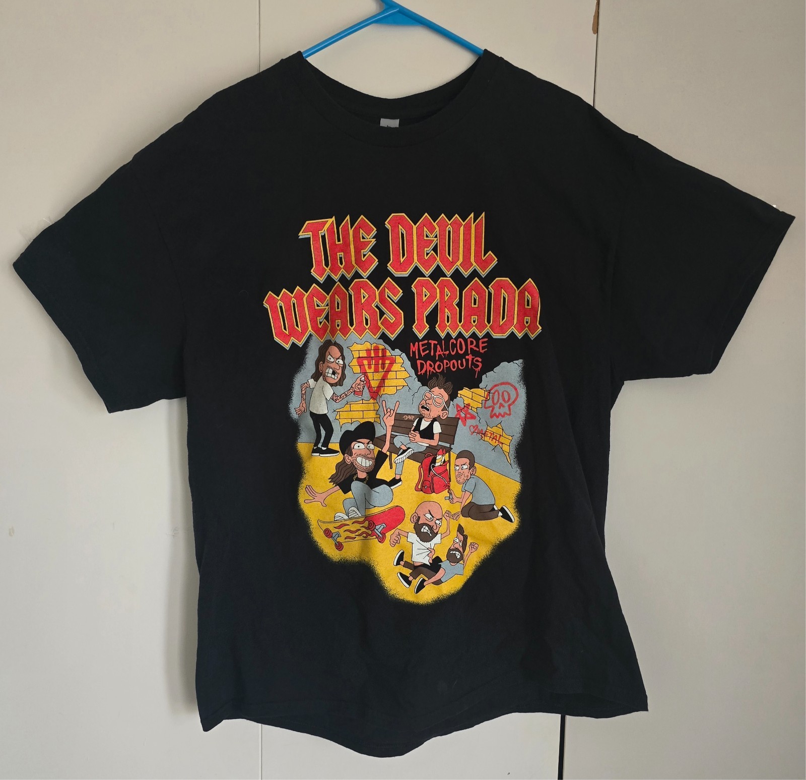 The Devil Wears Prada Metalcore Dropouts Tour Shirt Mens XL Band Tee Black