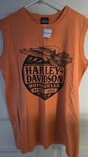 Orange Harley Davison Large Tank top NEW