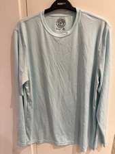 Vapor Apparel Light BLUE Long Sleeve MENS RASHGUARD UPF 50 Sun Shirt Size XL