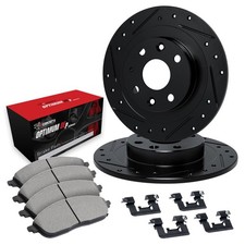 For Audi 90 Quattro 88-95 Drilled Slotted Rear Brake Kit W Optimum Pads
